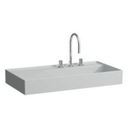 Umywalka Laufen Kartell 900x460 mm blat po lewej bez otw. szary mat H8103397591121