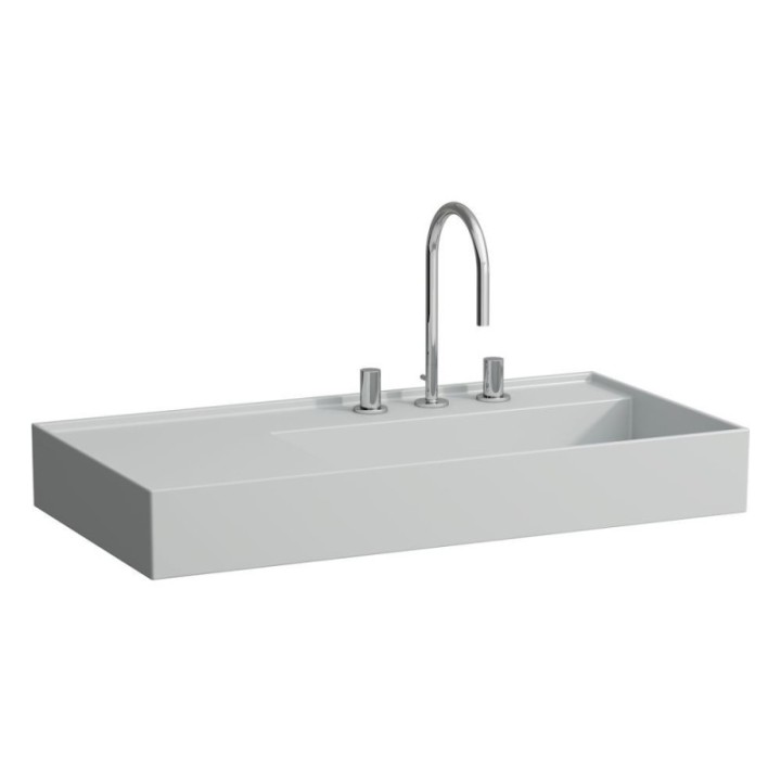 Umywalka Laufen Kartell 900x460 mm blat po lewej bez otw. szary mat H8103397591121