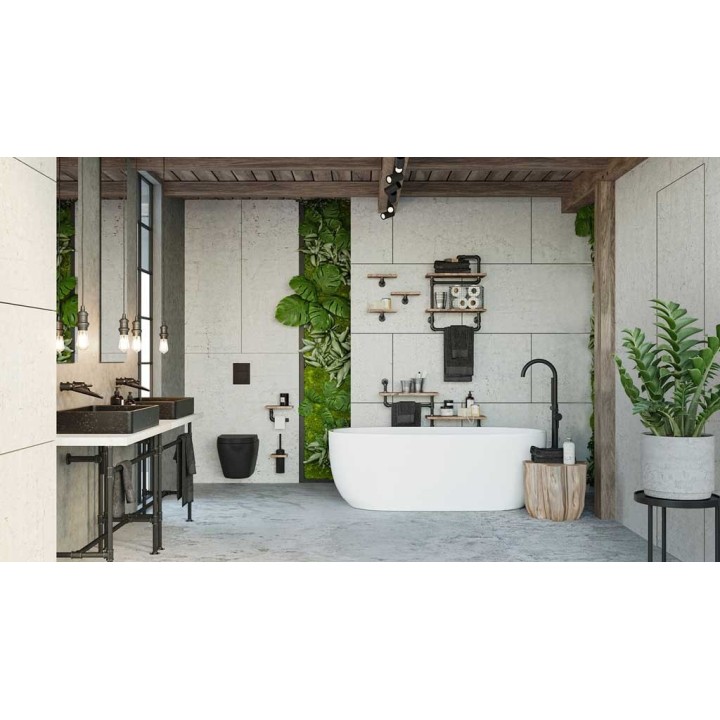 Wanna wolnostojąca AD naturalnie OTEMMA 1600x750x580mm z przelewem AWW-006-16OZP