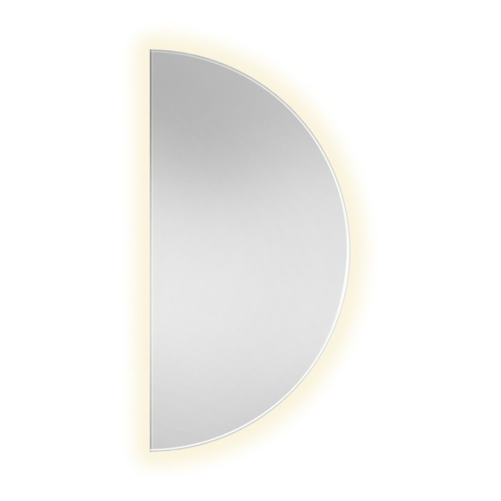 Lustro podświetlane 1/2 fi 60 cm GIERADESIGN DIMIDIUM białe DIM/LED/60