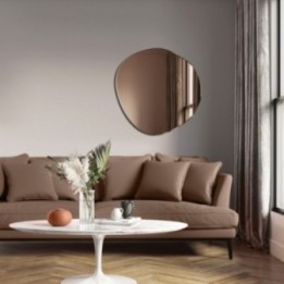 Lustro nieregularne 100 cm GIERADESIGN LAPIS brązowe LAP/BR/100