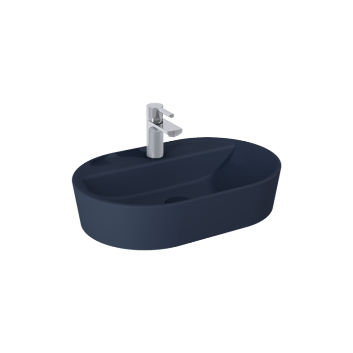 Umywalka nablatowa 61.2x13.2x41 cm ELITA BABETTE navy blue matt 146042