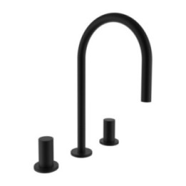 Bateria umywalkowa LAUFEN KARTELL bez korka czarny mat H3123330812201