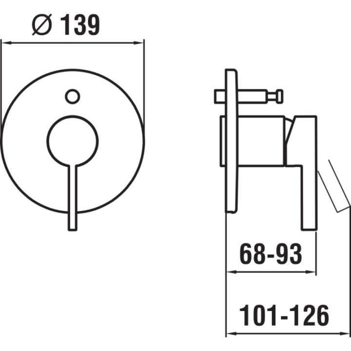 Bateria natryskowa podtynkowa LAUFEN KARTELL różowe złoto H3213360820001