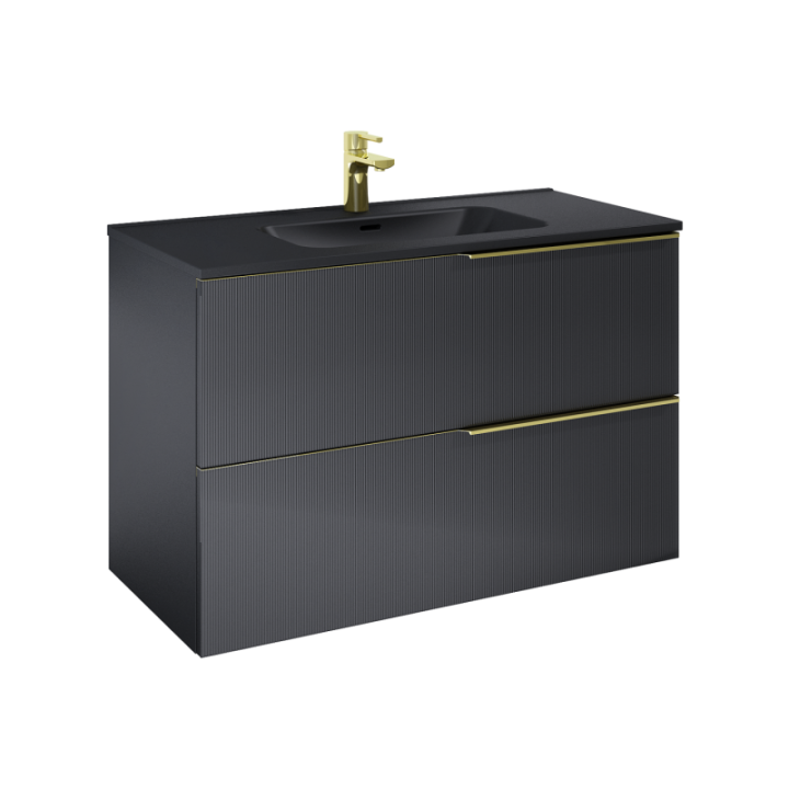 Szafka podumywalkowa 100x63,5x45,3 cm ELITA SOHO 100 2S czarny mat 168746