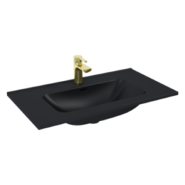 Umywalka 81,5x1,8x46,6 cm ELITA SKAPPA 80 z otw. czarny mat 146065