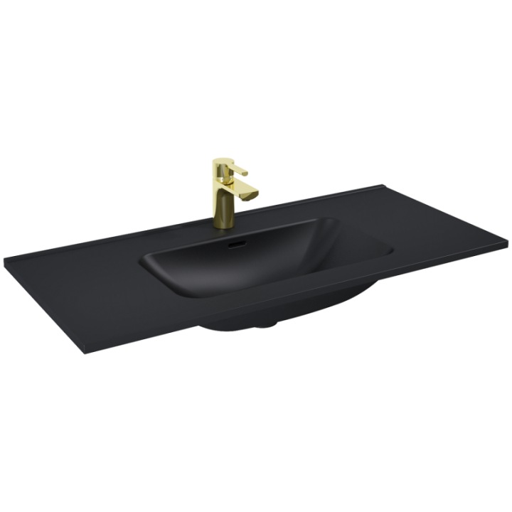 Umywalka 101,5x1,8x46,6 cm ELITA SKAPPA 100 z otw. czarny mat 146070