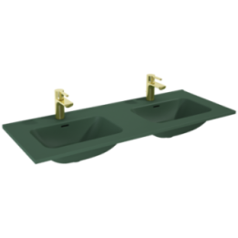 Umywalka 121x1,8x46 cm ELITA SKAPPA 120 DUO z 2 otw. forest green matt 146073