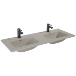 Umywalka 121x1,8x46 cm ELITA SKAPPA 120 DUO z 2 otw. fume matt 146072