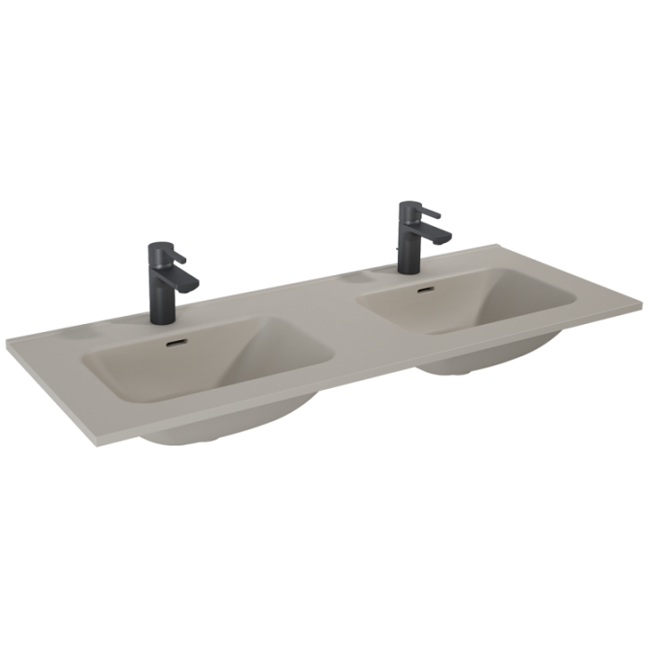 Umywalka 121x1,8x46 cm ELITA SKAPPA 120 DUO z 2 otw. fume matt 146072