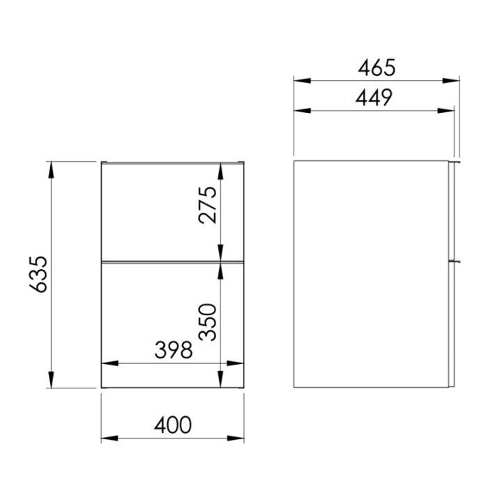 Komoda 40x63,5x44,9 cm ELITA LOOK 40 2S fume matt 168596