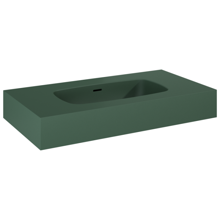 Umywalka ścienna 80,6x12x46 cm ELITA DIMPLE 80 forest green matt 168856
