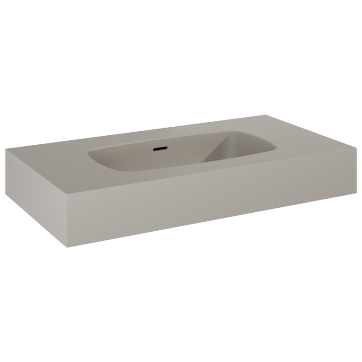 Umywalka ścienna 80,6x12x46 cm ELITA DIMPLE 80 fume matt 168858