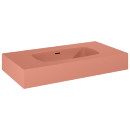 Umywalka ścienna 80,6x12x46 cm ELITA DIMPLE 80 terra pink matt 168859