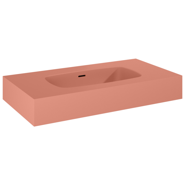 Umywalka ścienna 80,6x12x46 cm ELITA DIMPLE 80 terra pink matt 168859