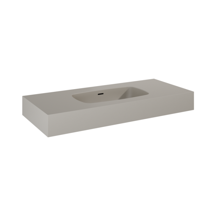 Umywalka ścienna 100,6x12x46 cm ELITA DIMPLE 100 fume matt 168866