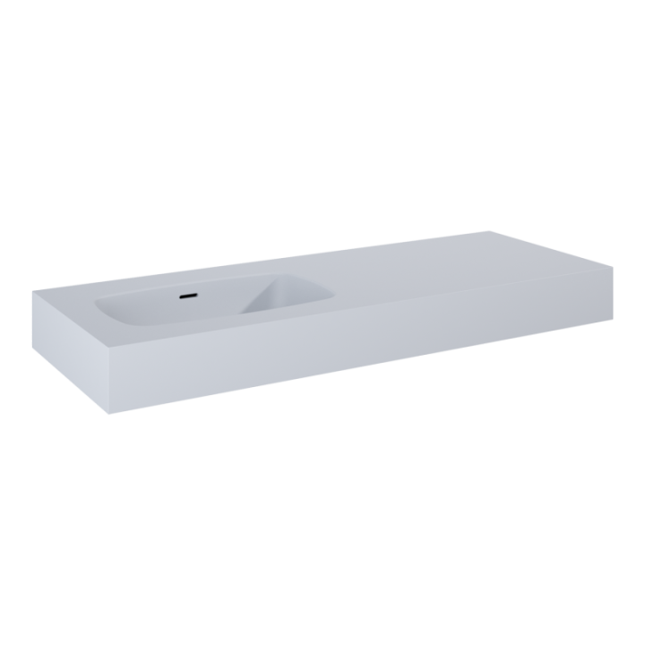 Umywalka ścienna 121x12x46 cm ELITA DIMPLE 120 z lewej stone matt 168869