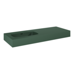 Umywalka 121x12x46 cm ELITA DIMPLE 120 z lewej forest green matt 168872