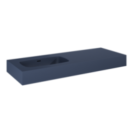 Umywalka 121x12x46 cm ELITA DIMPLE 120 z lewej navy blue matt 168873