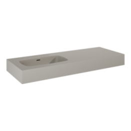 Umywalka ścienna 121x12x46 cm ELITA DIMPLE 120 z lewej fume matt 168874