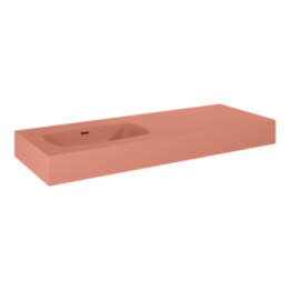 Umywalka 121x12x46 cm ELITA DIMPLE 120 z lewej terra pink matt 168875