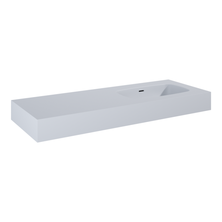 Umywalka 121x12x46 cm ELITA DIMPLE 120 z prawej stone matt 168877