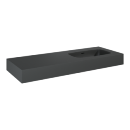 Umywalka 121x12x46 cm ELITA DIMPLE 120 z prawej antracyt mat 168878