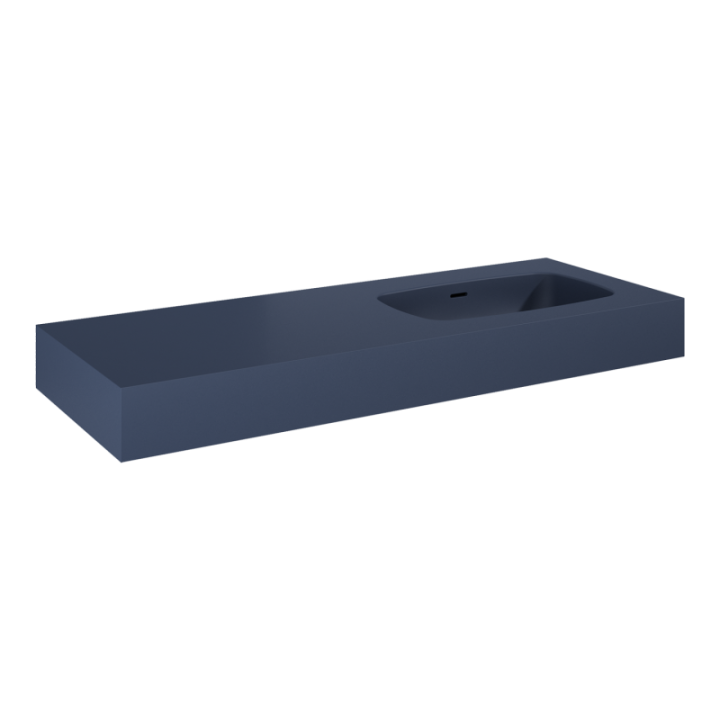 Umywalka 121x12x46 cm ELITA DIMPLE 120 z prawej navy blue matt 168881
