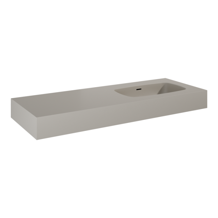 Umywalka 121x12x46 cm ELITA DIMPLE 120 z prawej fume matt 168882