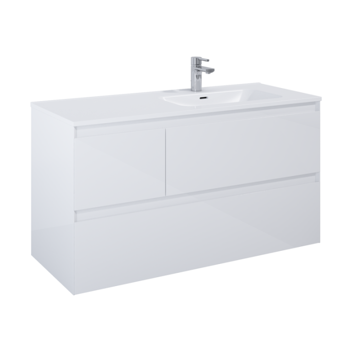 Szafka 120x63,5x45,8 cm ELITA SPLIT 120 3S P z prawej biały połysk 169096