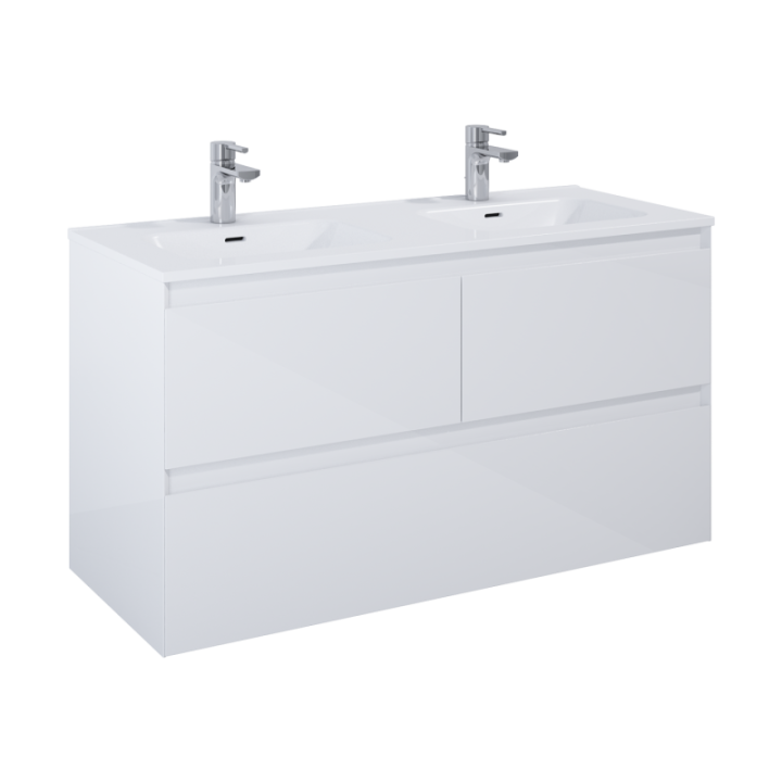 Szafka 120x63,5x45,8 cm ELITA SPLIT 120 3S biały połysk 169097