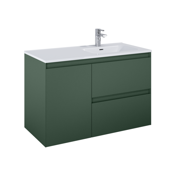 Szafka z koszem cargo 100x63,5x45,8 cm ELITA SPLIT 100 z prawej forest green matt 169007