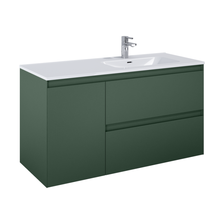 Szafka z koszem cargo 120x63,5x45,8 cm ELITA SPLIT 120 z prawej forest green matt 169018