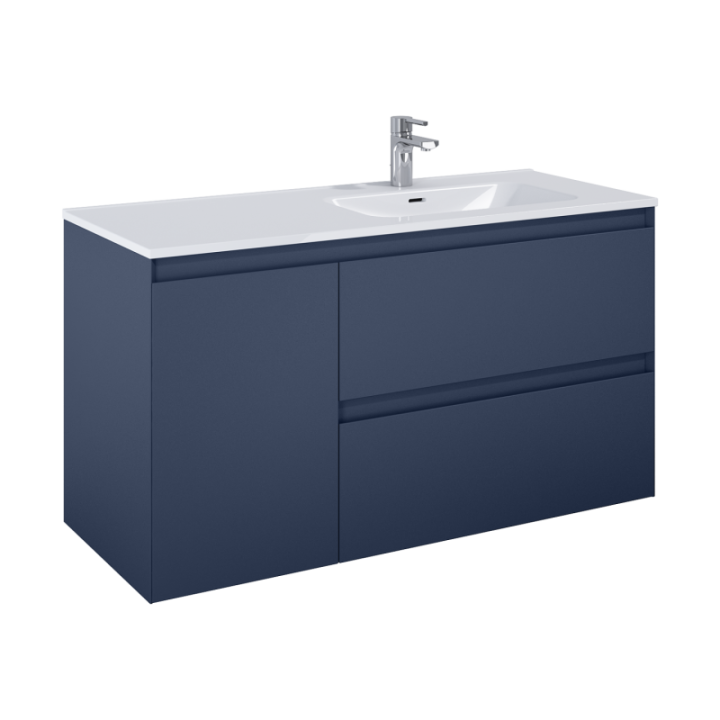 Szafka z koszem cargo 120x63,5x45,8 cm ELITA SPLIT 120 z prawej navy blue matt 169019