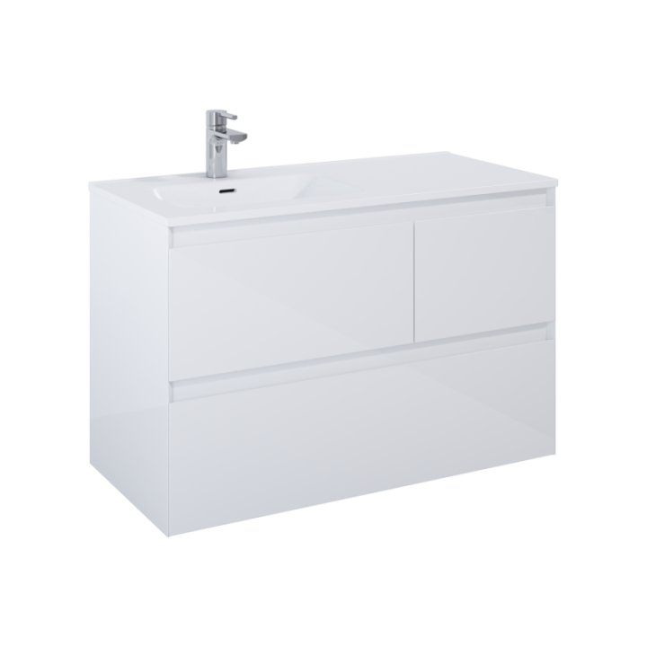 Szafka 100x63,5x45,8 cm ELITA SPLIT 100 3S L biały połysk 169091