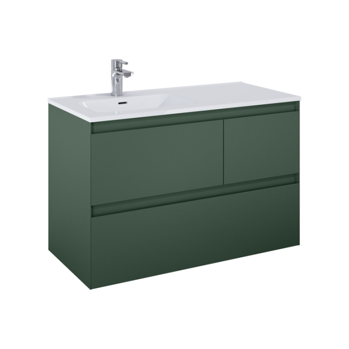 Szafka 100x63,5x45,8 cm ELITA SPLIT 100 3S L forest green matt 169006