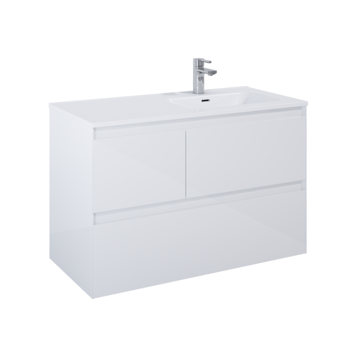 Szafka 100x63,5x45,8 cm ELITA SPLIT 100 3S P biały połysk 169092