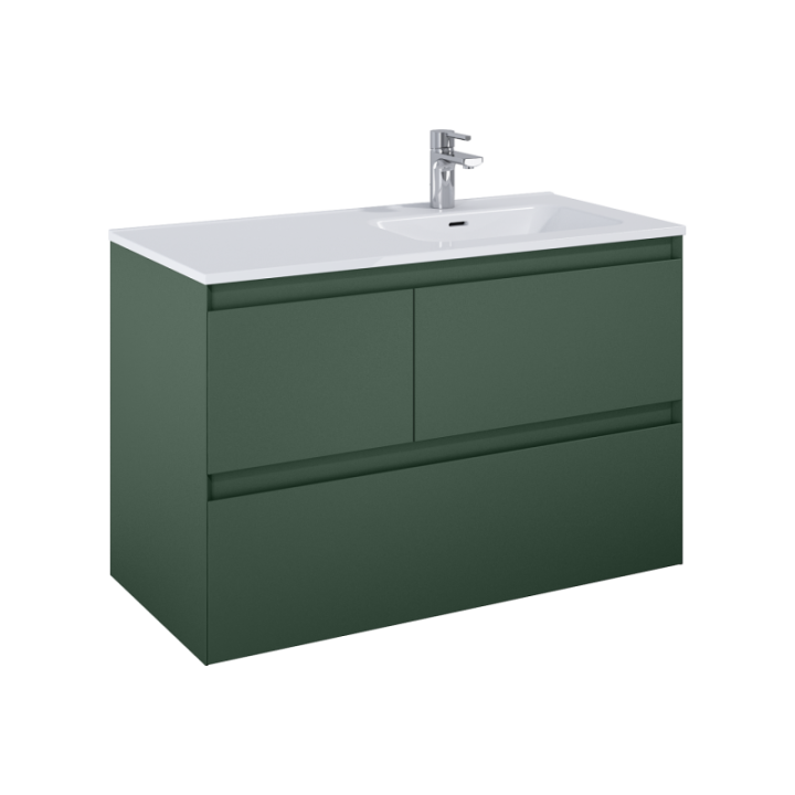 Szafka 100x63,5x45,8 cm ELITA SPLIT 100 3S P forest green matt 169012