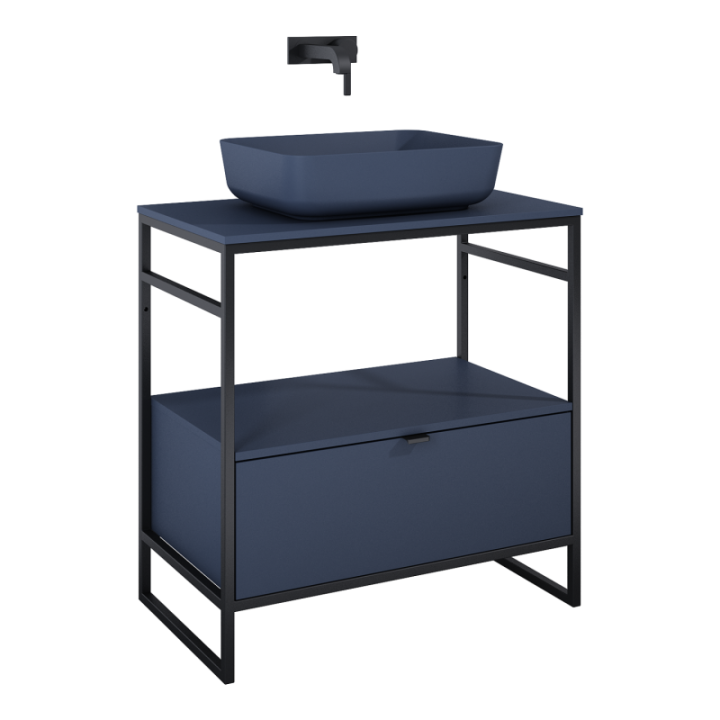 Szafka podumywalkowa 75,7x27,5x45,5 cm ELITA INDUS 80 1S navy blue matt 168754