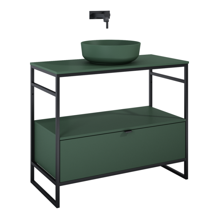 Szafka do stelaża 95,7x27,5x45,5 cm ELITA INDUS 100 1S forest green matt 168751