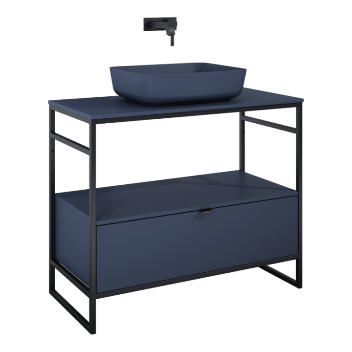 Szafka do stelaża 95,7x27,5x45,5 cm ELITA INDUS 100 1S navy blue matt 168755