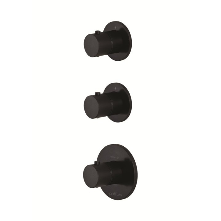 Bateria podtynkowa 2-drożna termostat PAFFONI czarny mat MDE018NO