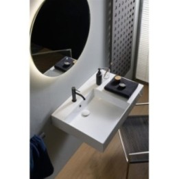 Umywalka wisząca Scarabeo Teorema 2.0 Plus 80 x 53,5 cm perłowa 514941