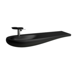 Umywalka Laufen IL Bagno Alessi One 1200x500/350 mm z otw. czarny mat H8149737161041