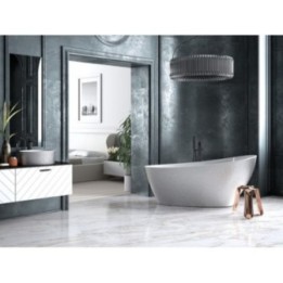 WANNA WOLNOSTOJĄCA BESCO KEYA GLAM 165X70CM SREBRNA WAM-165-KS