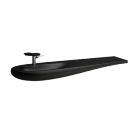 Umywalka Laufen IL Bagno Alessi One 1600x500/350 mm bez otw. czarny mat H8149717161091
