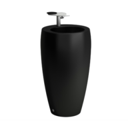 Umywalka Laufen IL Bagno Alessi Ø530x900 mm z otw. czarny mat H8119727161041