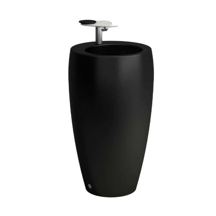 Umywalka Laufen IL Bagno Alessi Ø530x900 mm bez otw. czarny mat H8119727161091