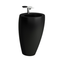 Umywalka Laufen IL Bagno Alessi 520x530 mm z otw. czarny mat H8119717161041