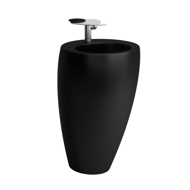 Umywalka Laufen IL Bagno Alessi 520x530 mm z otw. czarny mat H8119717161041